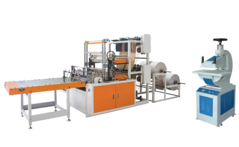 800x4 cold cutting bag machine with 10T puncher